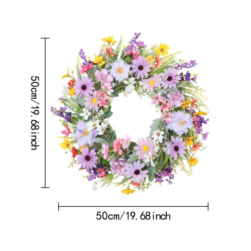Artificial Wreath with Realistic Flower And Leaves Decorative 2