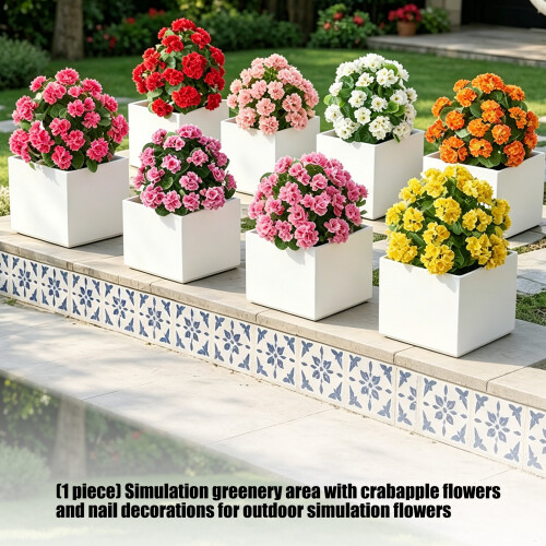 Artificial Begonia Flower With Stake Realistic Plastic-pink 2