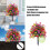 Artificial Green Plant Realistic Flower With Ground Stake for 2