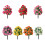 Artificial Begonia Flower With Stake Realistic Plastic-pink 6