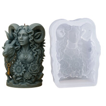 Goat Goddess Silicone Candle Molds For Resin Casting Handmade