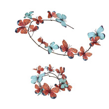 Cerceau de fleurs en fausse soie réaliste, 2-vert satsuma