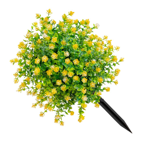 Artificial Flower Realistic Plastic Green Plant with-Yellow