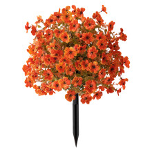 Fleur artificielle avec piquet de sol, plante-Orange