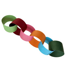 100Pieces Bright Rainbow Colored Paper Link for-Color