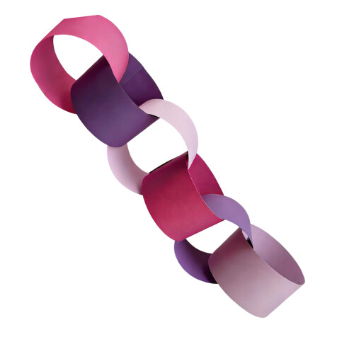 Chaînes en papier colorées prédécoupées, 100-Rouge violet