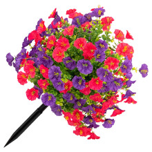 Realistic Morning Glory Flower Stake Outdoor-rose lavender