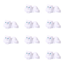 Packung mit 10 Miniatur-Katzenfiguren aus-blauäugige Katze