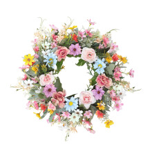 Realistische stof Daisy Flower Wreath Home Indoor Outdoors Event