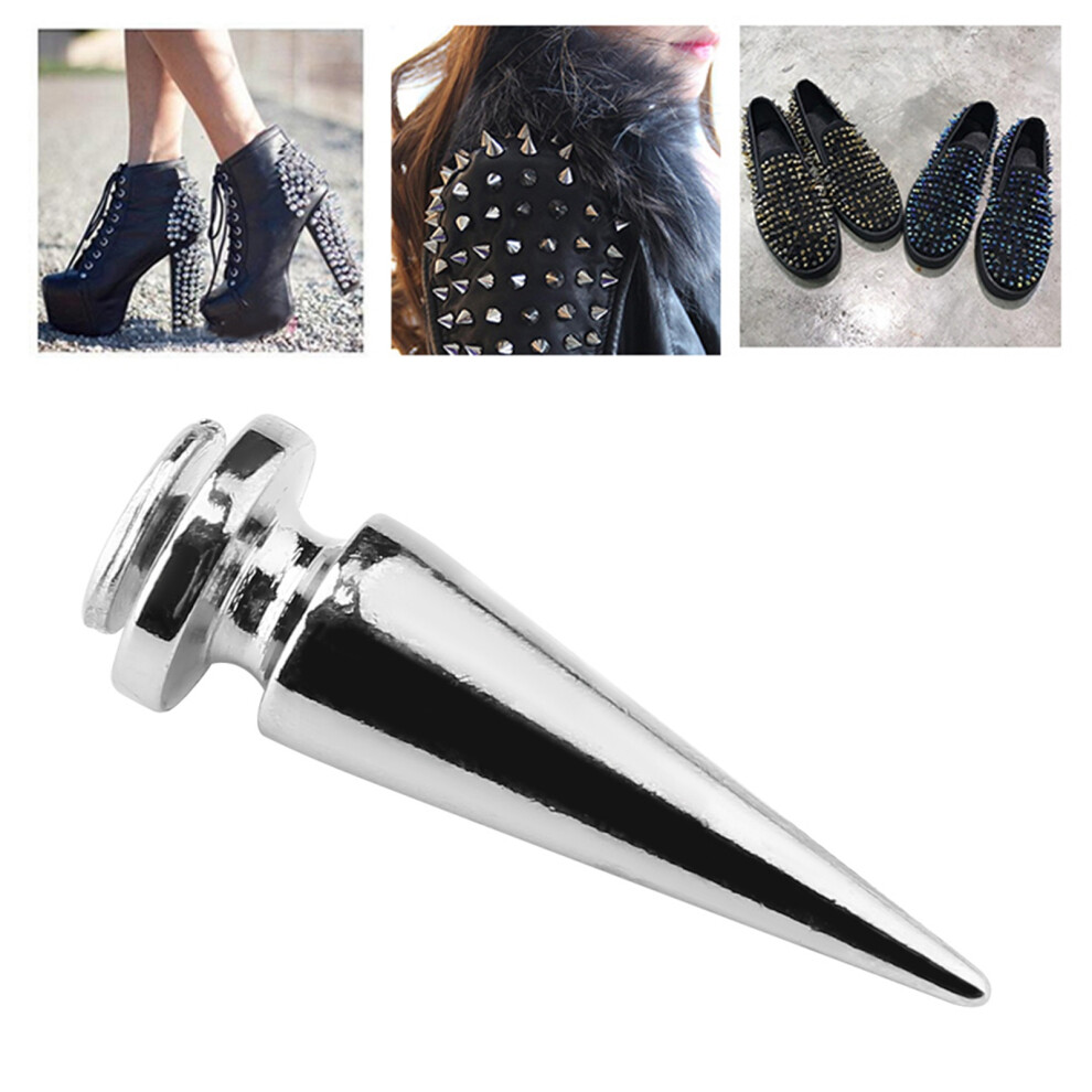 10 Pcs Leather Craft Rivets With Metal Spikes And Studs Silver Colour 9441393791174