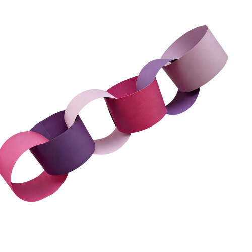 100Pieces Bright Rainbow Colored Paper Link for-Purp  red