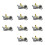 10PCS Miniature Cats Statues Resin Decorative-1fox cat 1 1