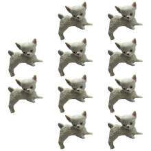 10 Piece Artistic Resin Cats Statues Cute Home Office-chihuahua