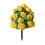 Artificial Begonia Flower Stake Simulation Plant For-Yellow 1