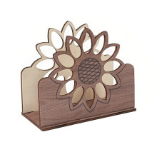 Unique Sunflower Designs Wooden Tissue Holder Paper Towel