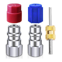 R12 to R134a Conversion Kit,AC Retrofit Fitting Adapter Kit, 1/4inch Female , for Auto A/C Refrigerant System