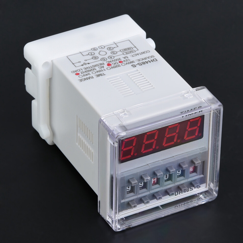 Dh48s-S 0.1S-99H Timer Relay 12V 5A 8-Pin Abs 4241393791731