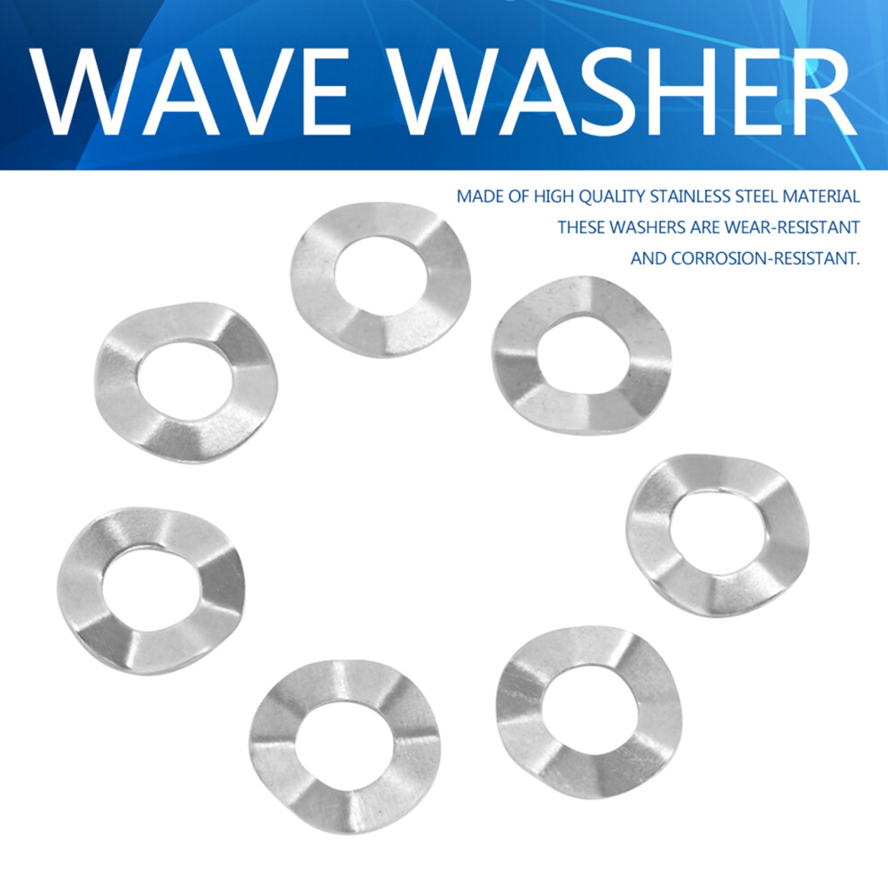 M10 20Pcs Stainless Steel Wave Washer Gasket 9421393791947