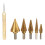 6pcs 1 Box HSS Titanium-Plated Step Drill Set 8