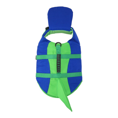 Adjustable Dog Life Vests With Front Float And-S blue green