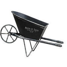 Antique Iron Garden Cart Planter For Entrance Balcony Garden
