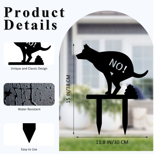 Practical Landscape Warning Marker Heavy Duty Metal Sign For 2