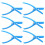 6Pcs Plastic Crawfish Peeler Tool Set For Home Cooking And-Blue 1