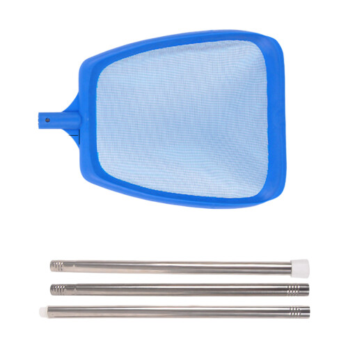Adjustable Swimming Pool Leaf Rake Telescoping Stainless-Blue