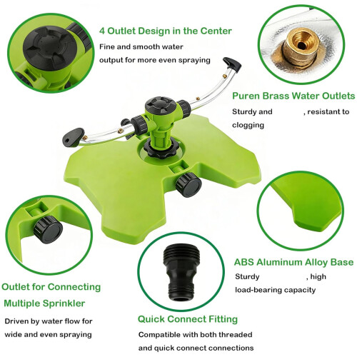 360 Automatic Rotary Lawn Sprinkler High Efficiency Lawn 1