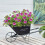 Decorative Wheeled Planter Flower Container Retro Iron Flowerpot 6