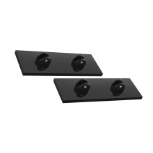 Set van 2 transparante acryl kaartstandaarden, ideaal voor-Zwart