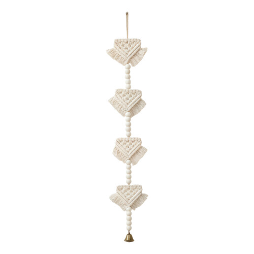 Artistic Woven Pennant Wall Hanging Decoration With-Beige