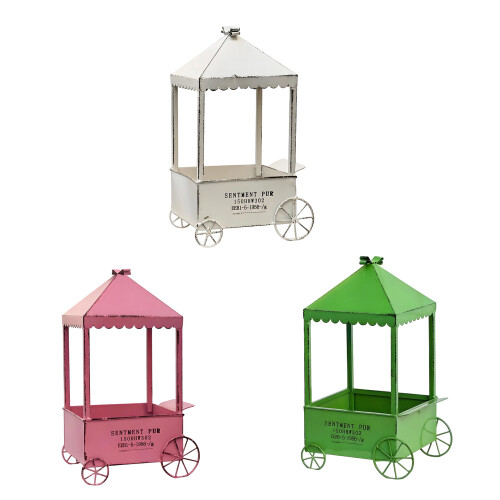 Pot de fleur de jardinière Mobile de charme rétro avec-Vert 1