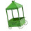 Pot de fleur de jardinière Mobile de charme rétro avec-Vert 1