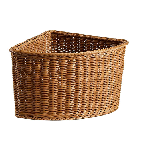PE Woven Triangular Storage Box Curved Shape-1Radius 33.5cm