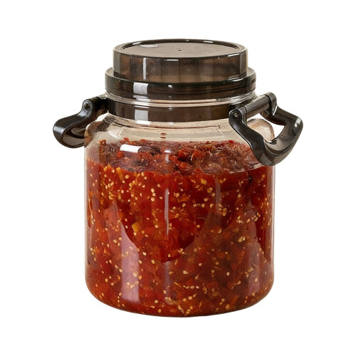 Pot de cornichon transparent avec presse détachable et-S Noir