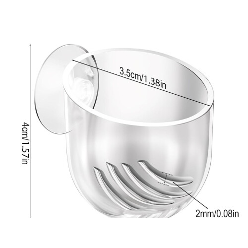 3pack Clear Bloodworm Feeding Cup With Strong Suction For 2
