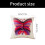 Artistic Butterfly Pattern Pillow Cover Cotton Square-Rose Red 4