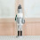 Traditional Wood Nutcrackers Statue Silver Finish Great For 6