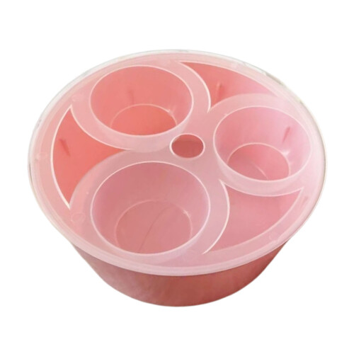 3 Compartment Hydroponic Planter Plastic Hydroponic-Pink