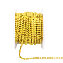 Rhinestones Close Chain Trim Roll of-porcelain lemon yell