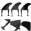 3Pcs Replacement Surf Fin 14.5x20x2.5cm Black 8