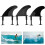 3Pcs Replacement Surf Fin 14.5x20x2.5cm Black 10