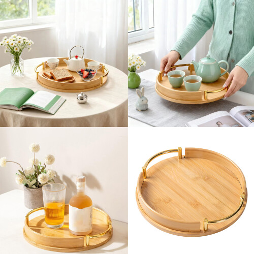 Sturdy Handcrafted Bamboos Tea Board With Smooth Surfaces For 1