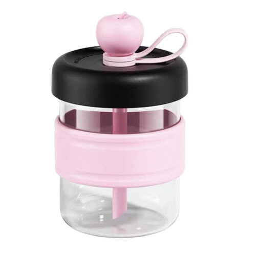 Practical Plastic Cold Brew Maker With Presses Ice-Pink