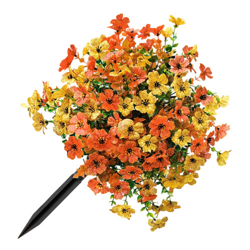 Realistischer Blumenstecker, 55,9 cm, künstliche-Mandarinengelb