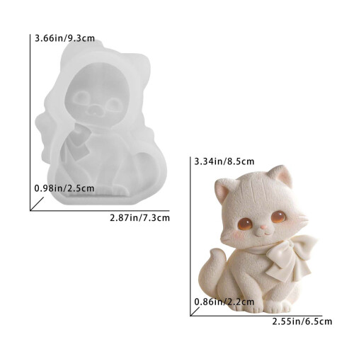 Cats Epoxy Resin Casting Molds for Making Aromatherapys Candle 2