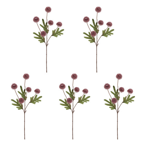 Wunderschöne 5-köpfige künstliche Seidenblume-Dunkle Blütenfarbe