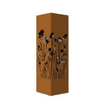 Decorative Poles Sculpture With Distressed Rustproof Hollows-F