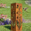 Stabile, hohe Metall-Gartendekoration mit kunstvoll-C 5